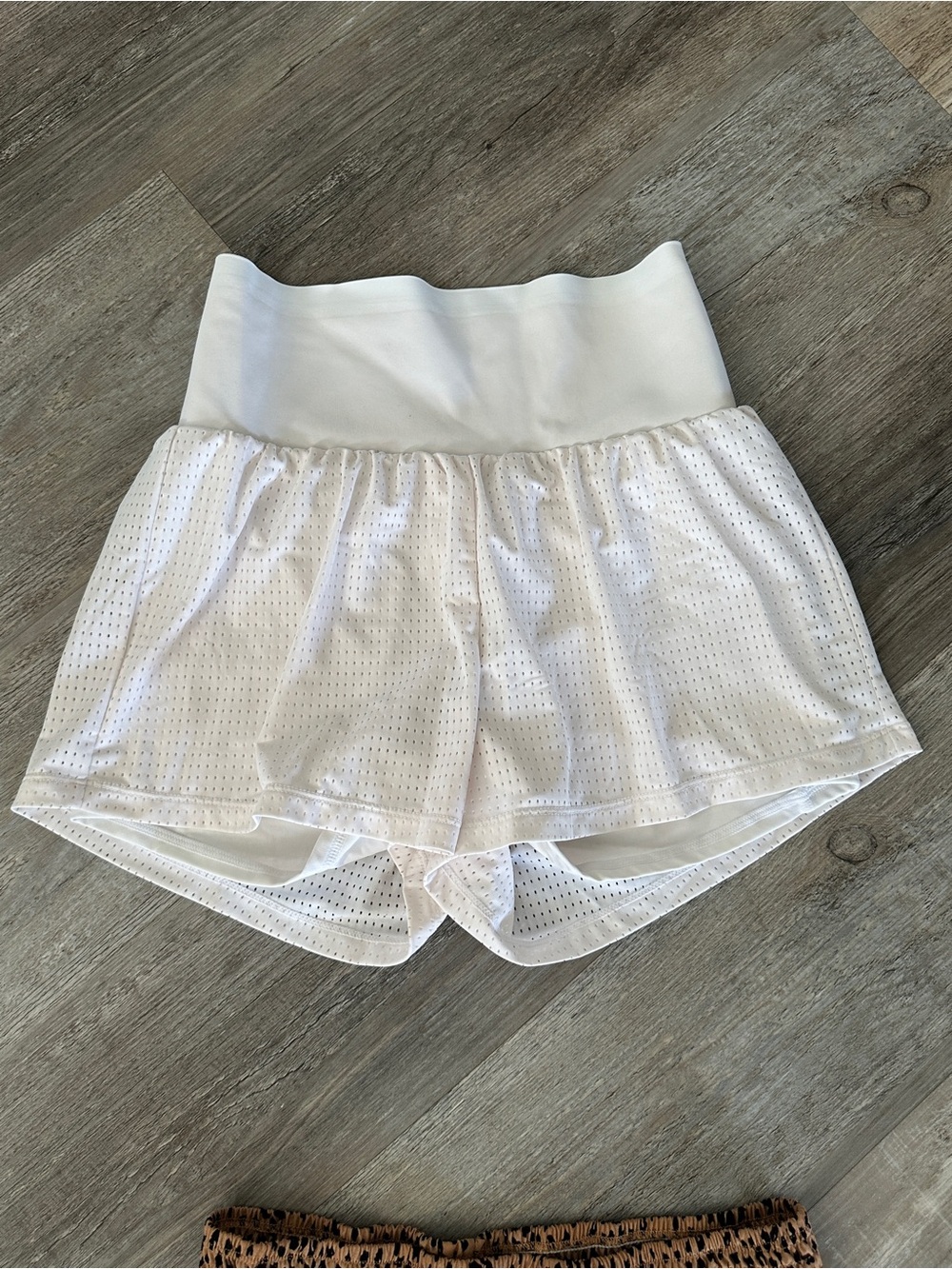 Halara White Women's Athletic Mesh Shorts